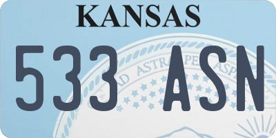 KS license plate 533ASN