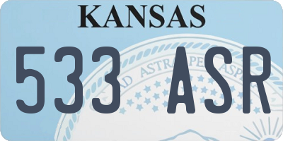 KS license plate 533ASR