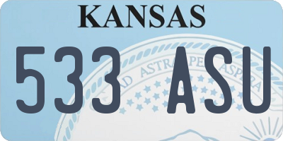 KS license plate 533ASU