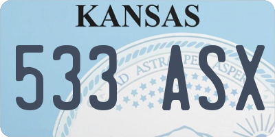 KS license plate 533ASX