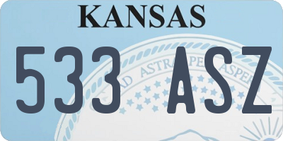 KS license plate 533ASZ