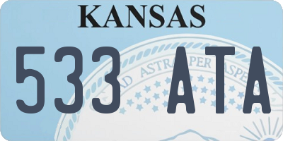 KS license plate 533ATA