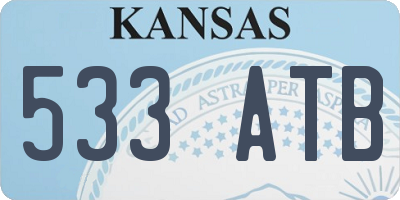 KS license plate 533ATB
