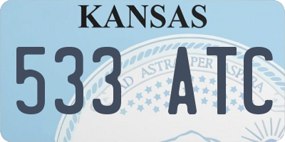 KS license plate 533ATC