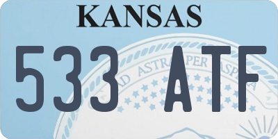 KS license plate 533ATF