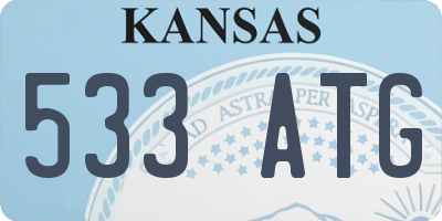 KS license plate 533ATG