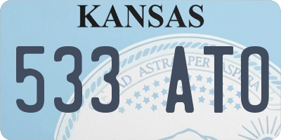 KS license plate 533ATO