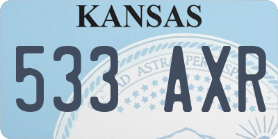 KS license plate 533AXR