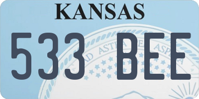 KS license plate 533BEE