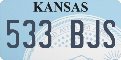 KS license plate 533BJS