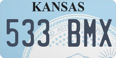 KS license plate 533BMX