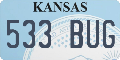 KS license plate 533BUG