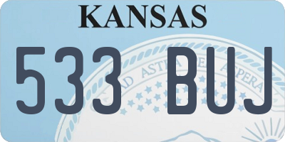 KS license plate 533BUJ