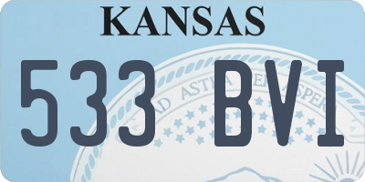KS license plate 533BVI
