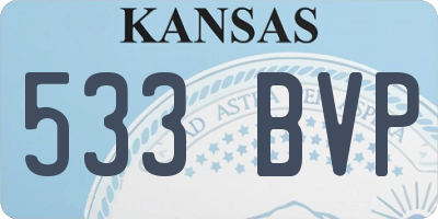 KS license plate 533BVP