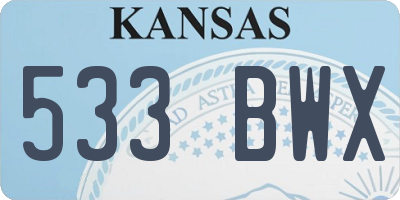 KS license plate 533BWX