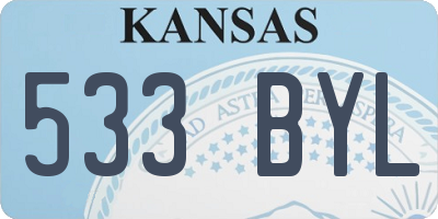 KS license plate 533BYL