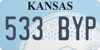 KS license plate 533BYP