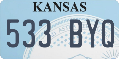 KS license plate 533BYQ