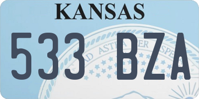 KS license plate 533BZA