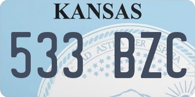 KS license plate 533BZC