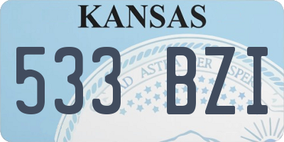 KS license plate 533BZI