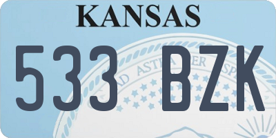 KS license plate 533BZK