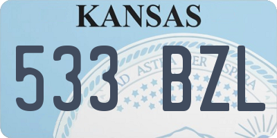KS license plate 533BZL
