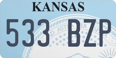 KS license plate 533BZP