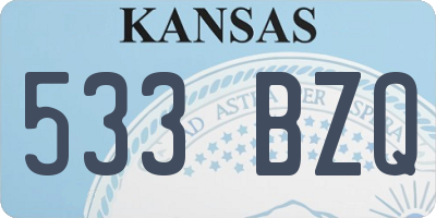 KS license plate 533BZQ