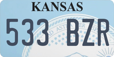 KS license plate 533BZR