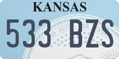 KS license plate 533BZS