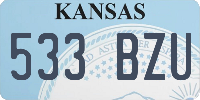KS license plate 533BZU