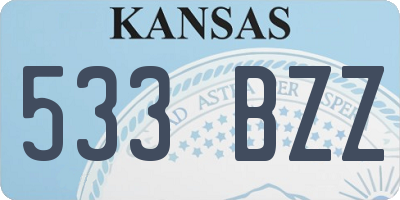 KS license plate 533BZZ