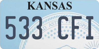 KS license plate 533CFI
