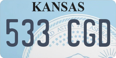 KS license plate 533CGD