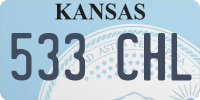 KS license plate 533CHL