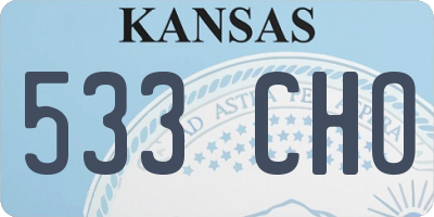 KS license plate 533CHO