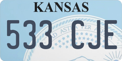 KS license plate 533CJE
