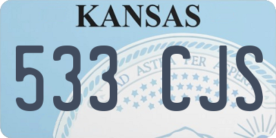 KS license plate 533CJS