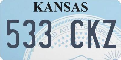 KS license plate 533CKZ
