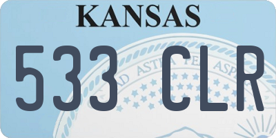 KS license plate 533CLR