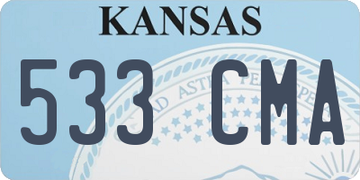 KS license plate 533CMA