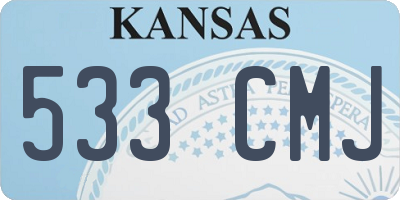 KS license plate 533CMJ