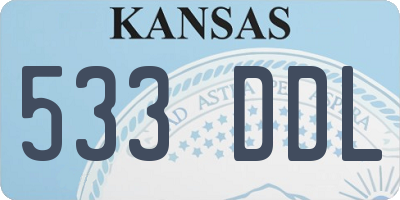 KS license plate 533DDL