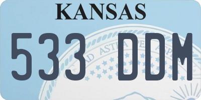 KS license plate 533DDM