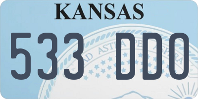 KS license plate 533DDO