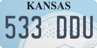 KS license plate 533DDU
