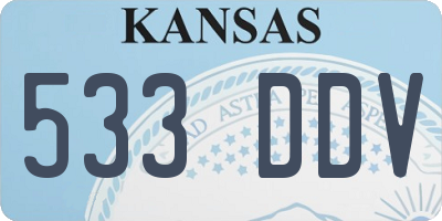 KS license plate 533DDV