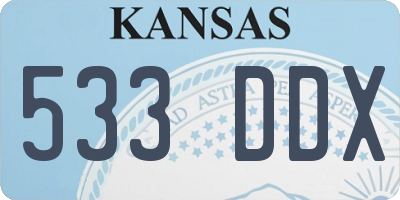 KS license plate 533DDX